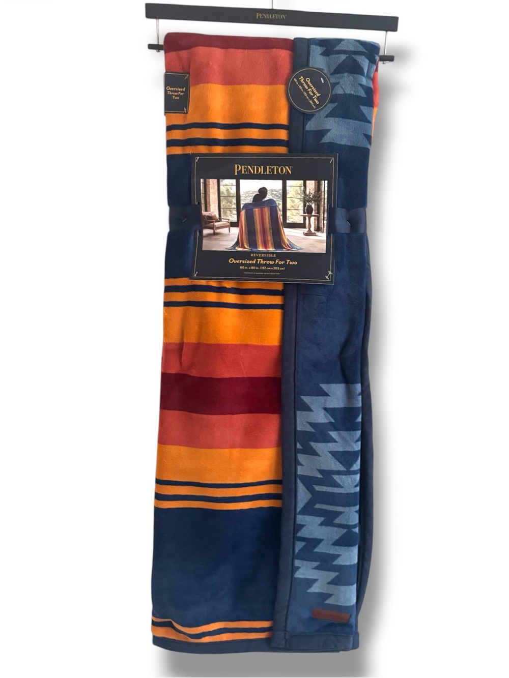 Pendleton Grand Canyon Oversized Reversible  
Throw Blanket - 60”x80”